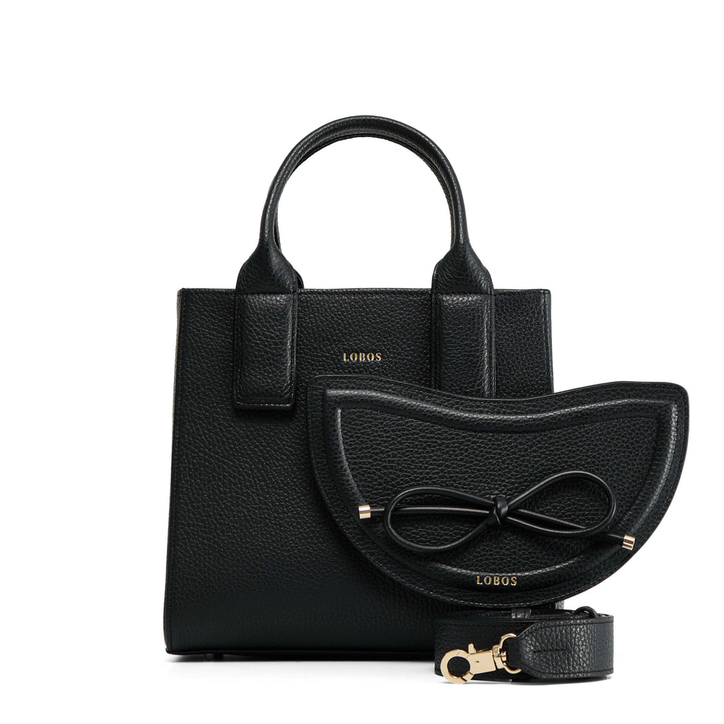 Lobos torebka MIDI Q Black Bow