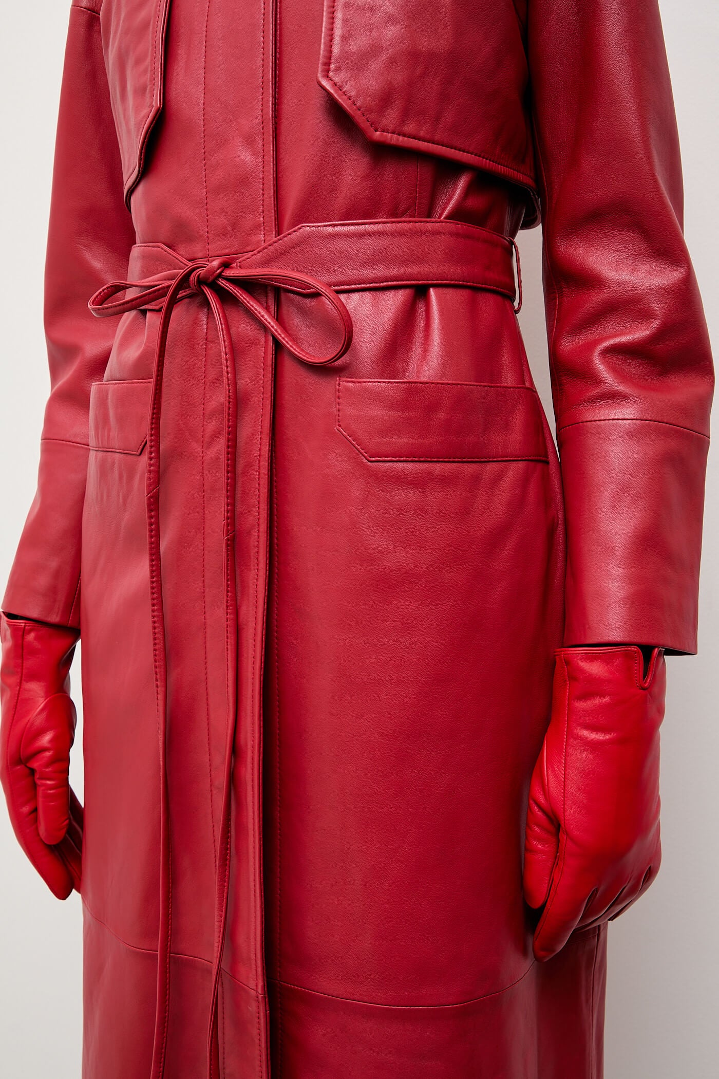 Answear.LAB skórzany płaszcz