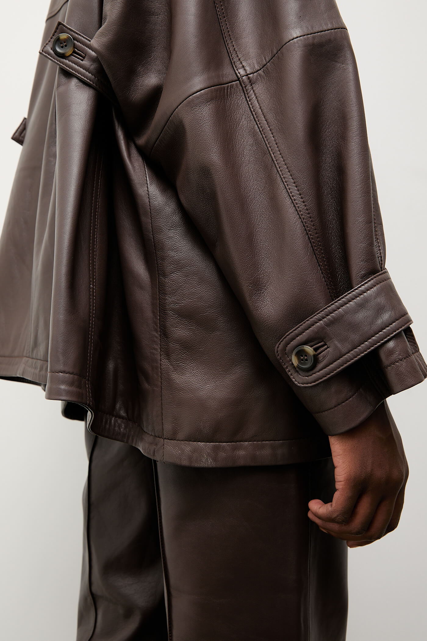 Answear.LAB skórzana kurtka z kołnierzem