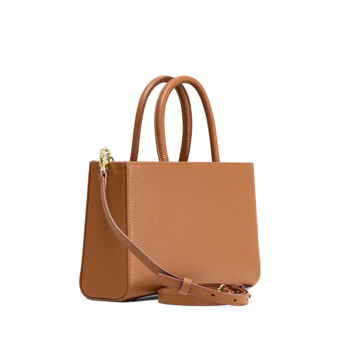 Torebka LOBOS MIDI R Caramel – bok z paskiem